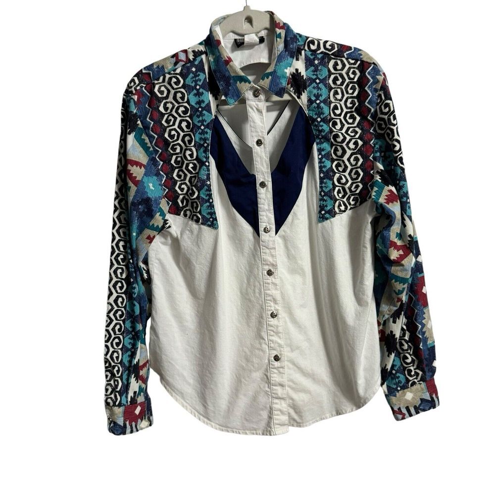 Roughrider shirt large Nashville‎ Western Cowgirl Cut-out neckline dress